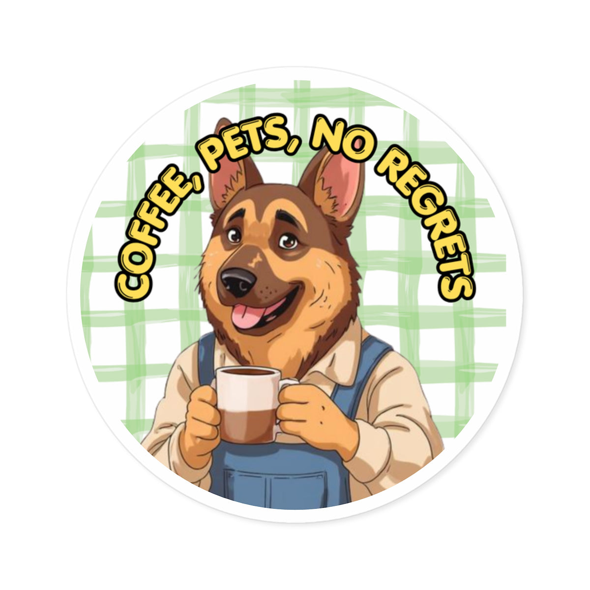 Coffee Dog Sticker